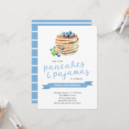 Pancakes & Pajamas Birthday-inbjudan Inbjudningar