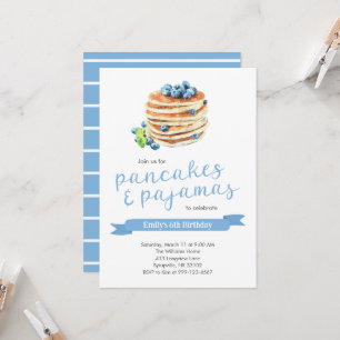 Pancakes & Pajamas Birthday-inbjudan Inbjudningar