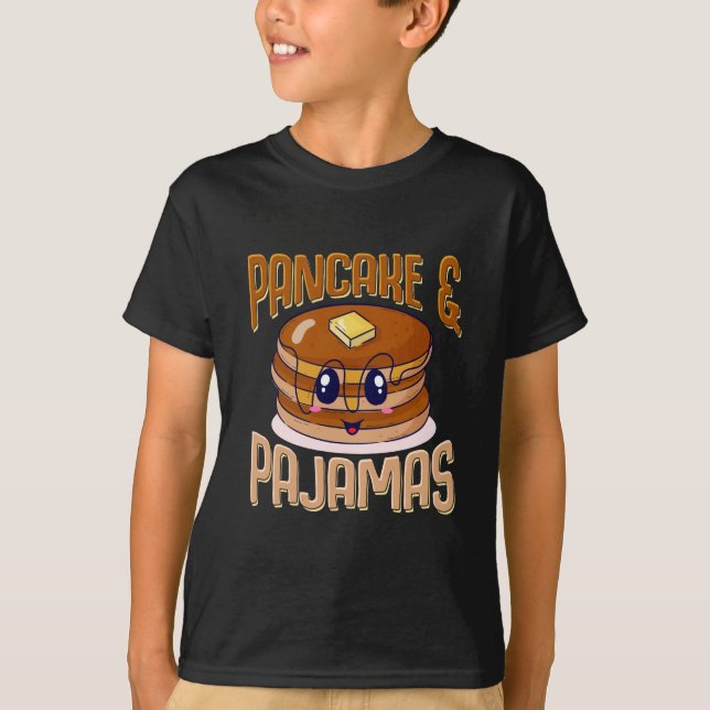 Pancakes Pajamas Cute Kawaii Slumber Party T Shirt (Framsida)