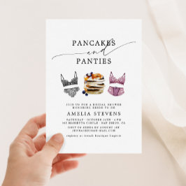 Pancakes & Panties Inbjudningskort för möhippan