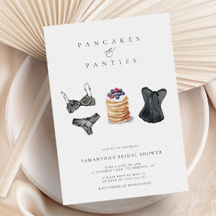 Pancakes & Panties Modern Lingerie Möhippa Inbjudningar