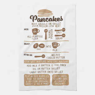 Pancakes Recipe Helgdag Gift Tea Kitchen Towel Kökshandduk