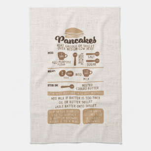 Pancakes Recipe Kitchen Towel Kökshandduk