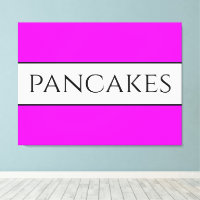 PANCAKES Roligt Text BrightStor Rosa White Rand