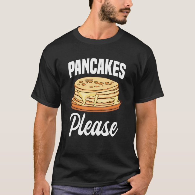 Pancakes Snälla Breakfast Flapjack Food T Shirt (Framsida)