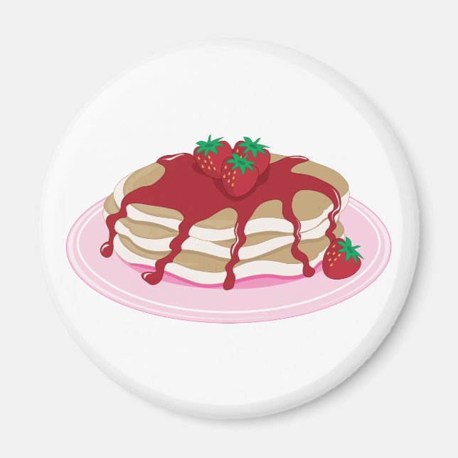 Pancakes Strawberry Magnet (Framsidan)