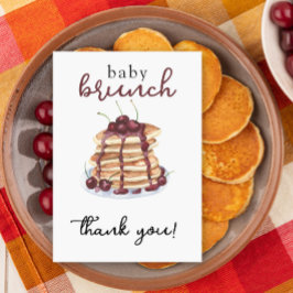 Pancakes Sweet Cherry Baby Shower Tack för ditt ko Kort