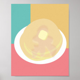 Pancakes Syrup-droppfärgning Poster