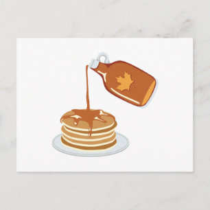Pancakes & Syrup Vykort