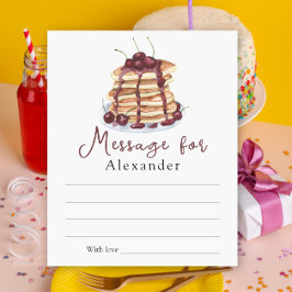 Pancakes Time Capsule-meddelande