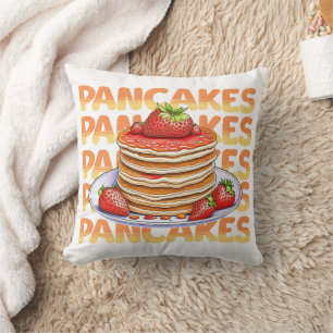 Pancakes topped med jordgubbar och blåbär kudde