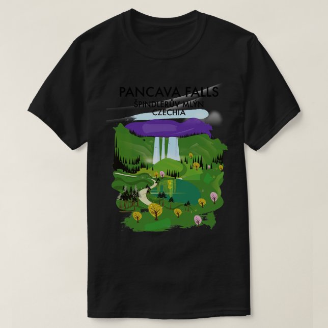 Pancava Falls pindlerv Million Czechia reseaffisch T Shirt (Design framsida)