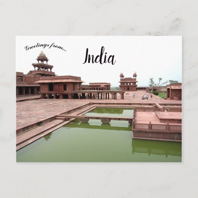 Panch Mahal Fatehpur Sikri Uttar Pradesh Indien Vykort (Framsida)