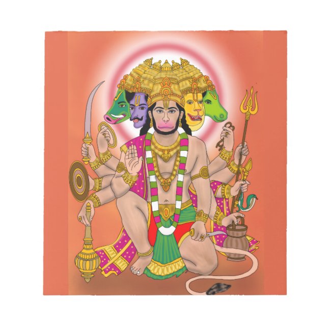 Panchmukhi Hanuman Anteckningsblock (Framsida)