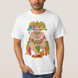 Panchmukhi Hanuman T-Shirt Powerful Hindu Lord H