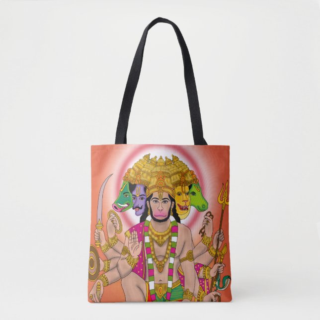 Panchmukhi Hanuman Totebag  Tygkasse (Framsida)