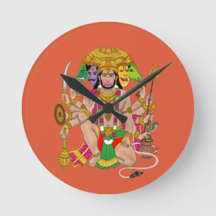 Panchmukhi Hanuman väggklocka