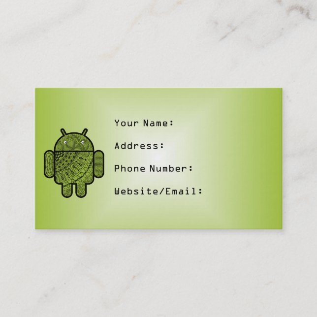 Pancho Doodle för Android™ Visitkort (Framsida)