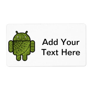 Pancho Doodle-tecken för Android™-roboten Fraktsedel