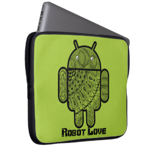 Pancho Doodle-tecken för Android™-roboten Laptop Sleeve