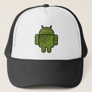 Pancho Doodle-tecken för Android™-roboten Truckerkeps