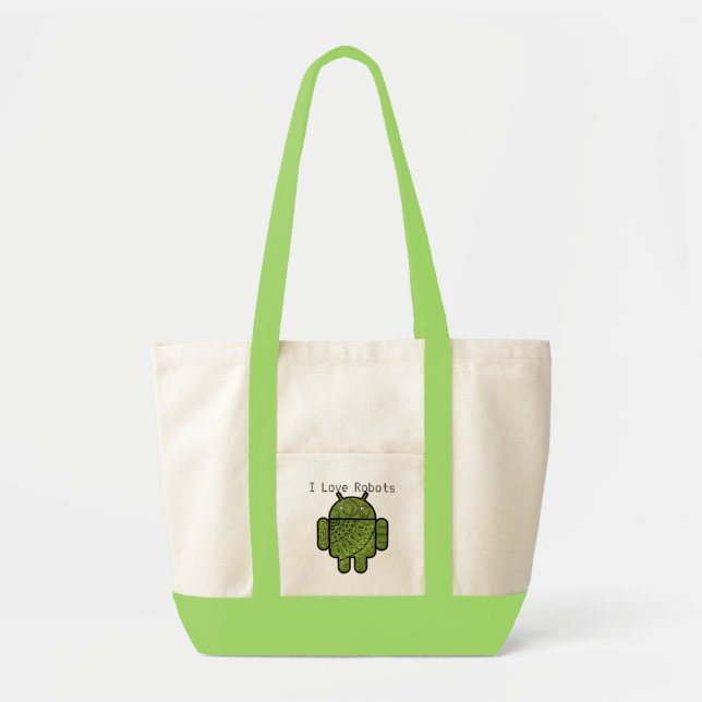 Pancho Doodle-tecken för Android™-roboten Tygkasse (Framsidan)