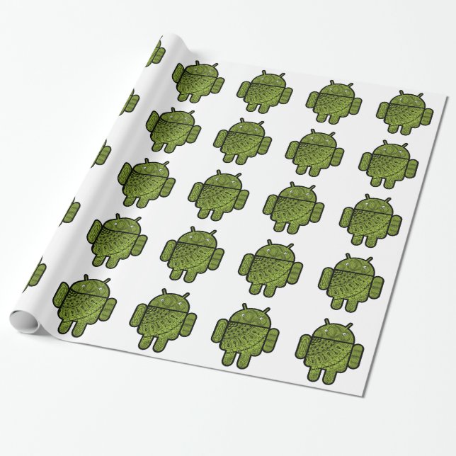 Pancho klottertecken för den Android™ roboten Presentpapper (Utrullad)