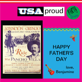 Pancho Villa Fars dag 💥 Revolutionary Pappa Kort