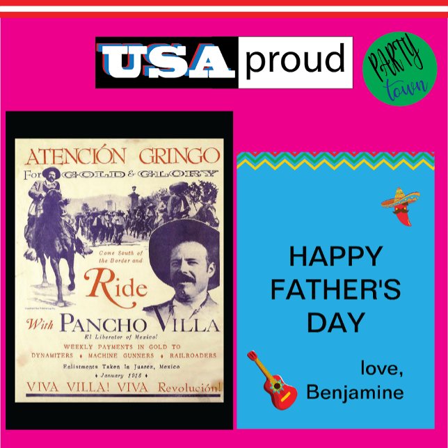 Pancho Villa Fars dag 💥 Revolutionary Pappa Kort (Skapare uppladdad)