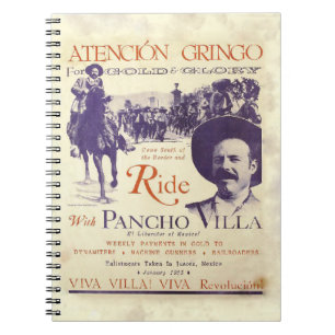 Pancho Villa 🔥 Mexican Hero General Anteckningsbok Med Spiral