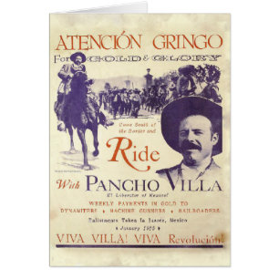 Pancho Villa 🔥 Mexican Hero General Hälsningskort