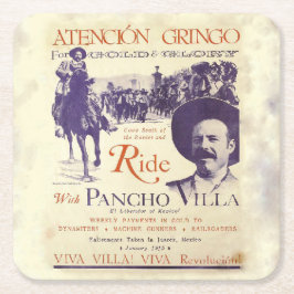 Pancho Villa 🔥 Mexican Hero General Underlägg Papper Kvadrat
