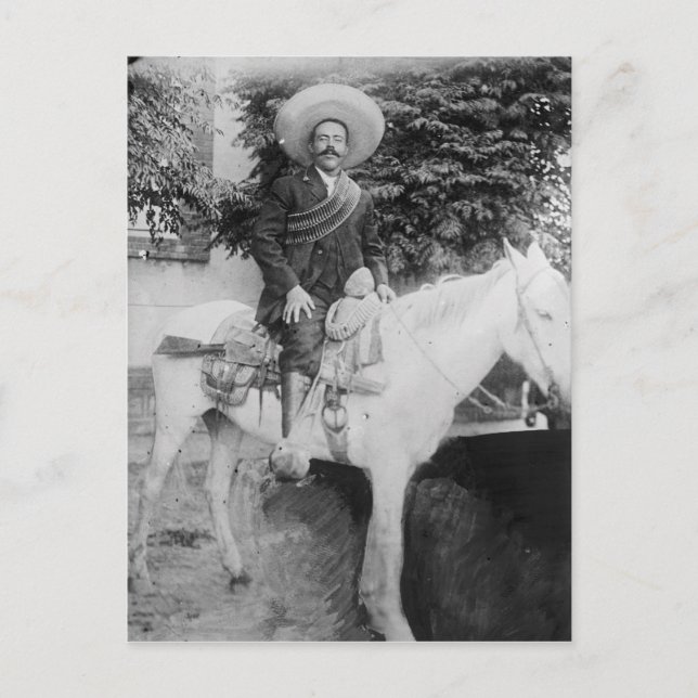 Pancho Villa Mexican Revolutionary General Vykort (Framsida)