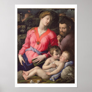 Panciatichi den heliga familjen, c.1530-32 (olja poster