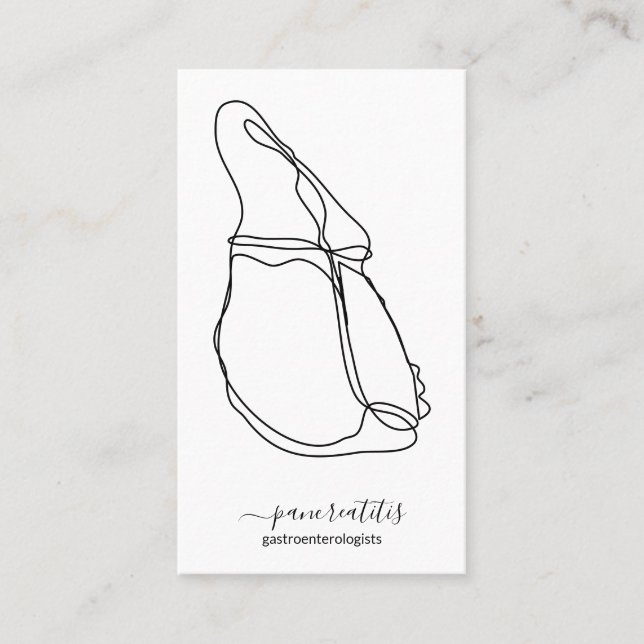 Pancreas gastroenterologists doktor visitkort (Framsida)