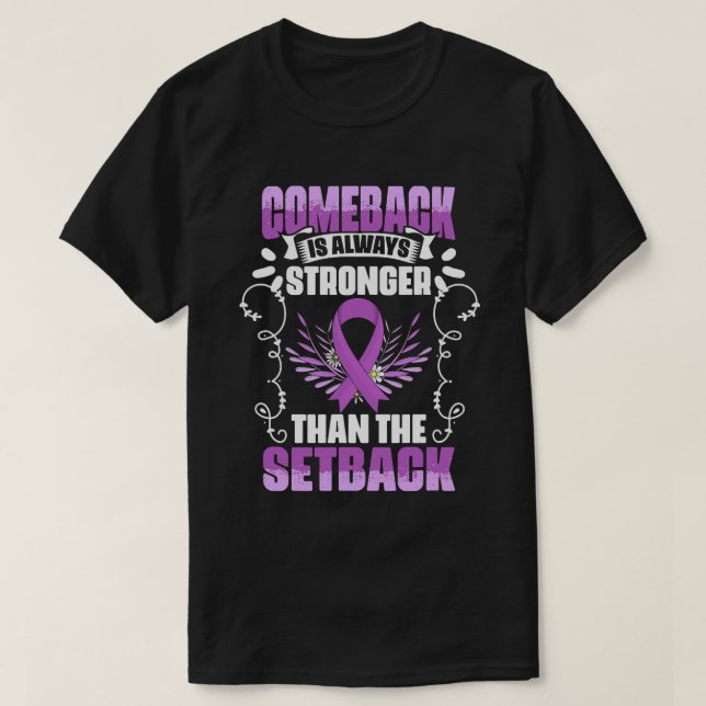 Pancreas Survivor Support Ribbon Pancreatic Cancer T Shirt (Design framsida)