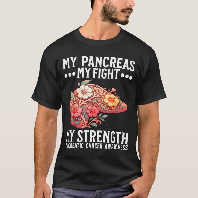 Pancreatic Cancer Awareness Pancreatic Cancer  T Shirt (Framsida)