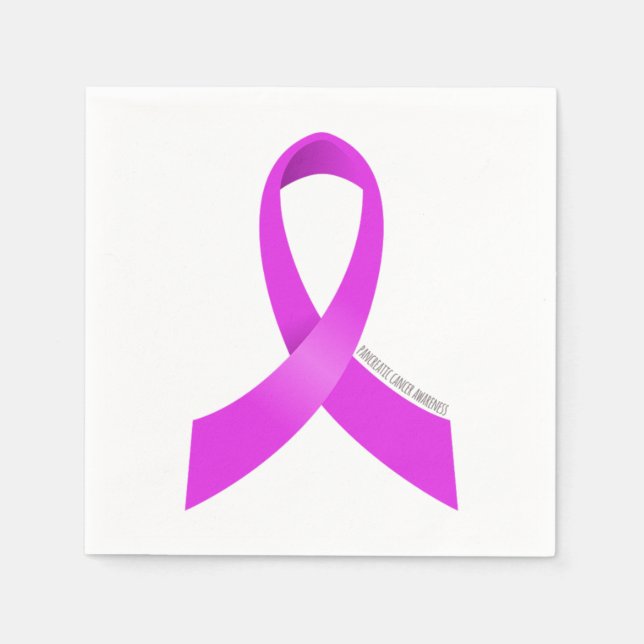 Pancreatic Cancer Awareness Ribbon Pappersservett (Framsidan)
