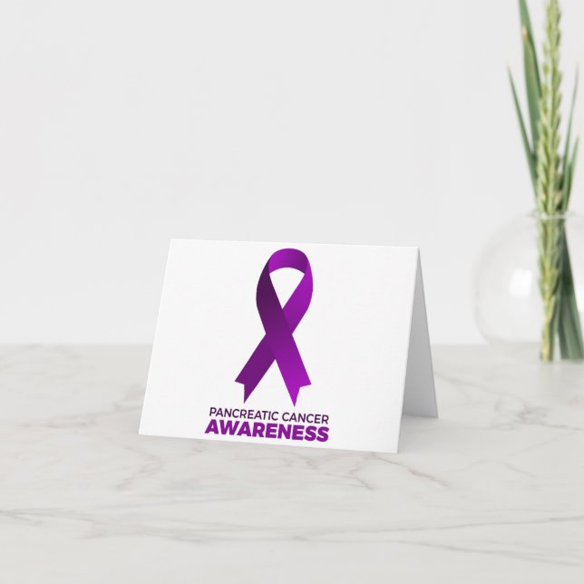 Pancreatic Cancer Awareness Tack Kort (Framsida)