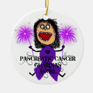 Pancreatic Cancer Guardian Angel Julgransprydnad Keramik