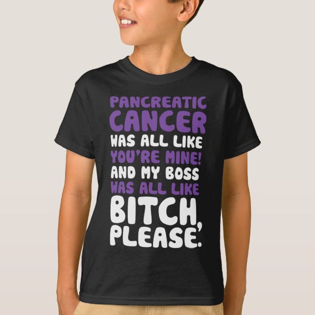 Pancreatic Cancer min supportoffert för Chef T Shirt (Framsida)