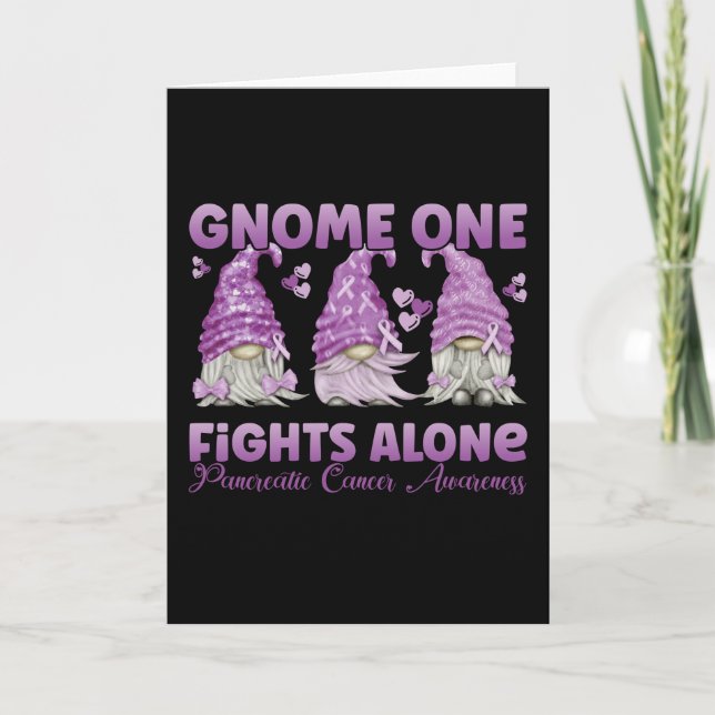 Pancreatic Cancer Purple Gnome Kort (Framsida)