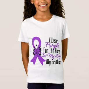 Pancreatic Cancer Ribbon My Hero My Brother T-shirt