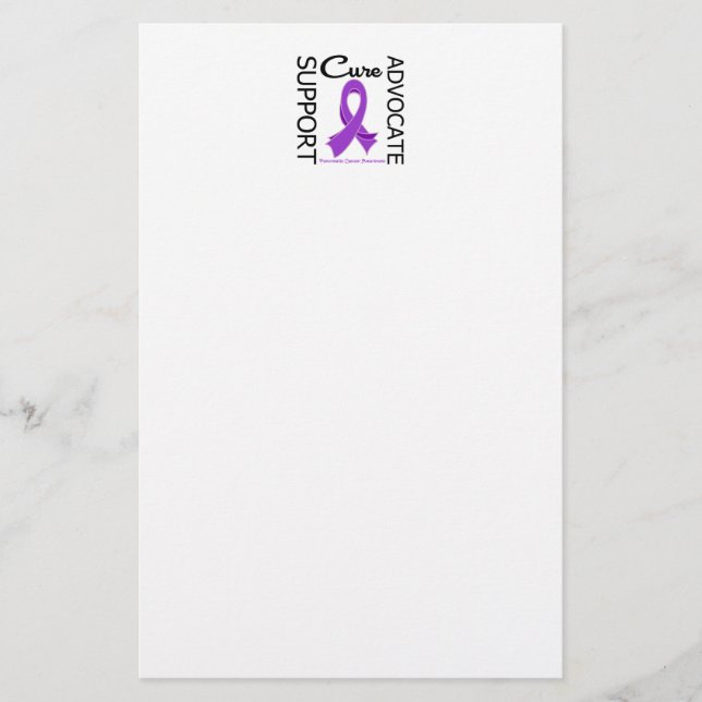 Pancreatic Cancer Support Advocate Cure Brevpapper (Framsida)