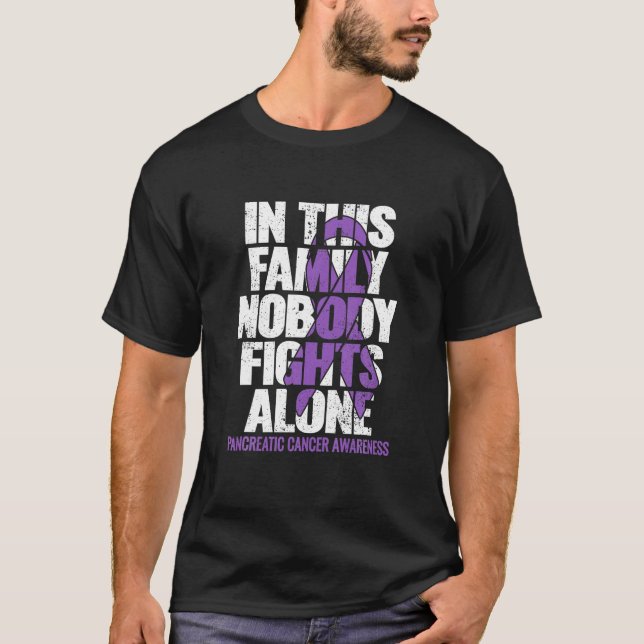Pancreatic Cancer Support Family Pancreatic Cancer T Shirt (Framsida)