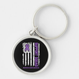 Pancreatic Cancer Support Squad Pancreatic Cancer Rund Silverfärgad Nyckelring