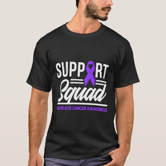Pancreatic Cancer Support Squad Pancreatic Cancer T Shirt (Framsida)