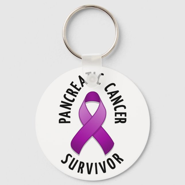 Pancreatic Cancer Survivor Keychain Nyckelring (Framsida)