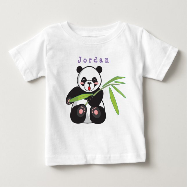 Panda 03. Bysdräkt i baby T Shirt (Framsida)