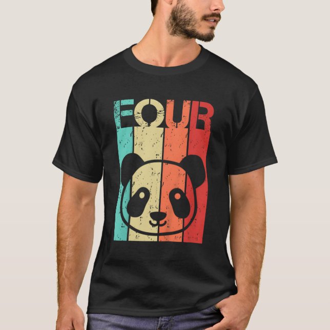 Panda 4 Panda 4 T Shirt (Framsida)